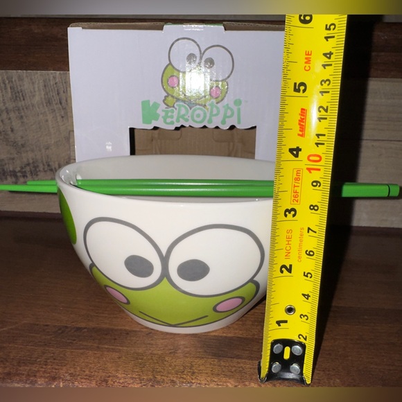 Keroppi Ramen Bowl with Chopsticks - NEW - Picture 10 of 14